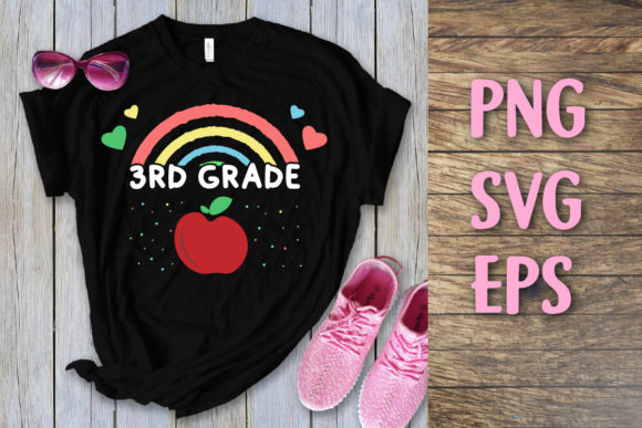 3rd Grade Back to School Svg T-shirt: A Versatile Design for Your Print on Demand Business