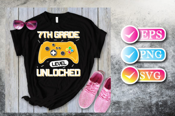 7th Grade Level Unlocked Back to School: A Versatile Design for Every Creative Need