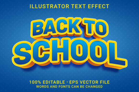 BACK to SCHOOL 3d – Editable Text Effect: Create Professional Typography in One Click
