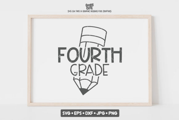 Back to School 4th Fourth Grade SVG for Creative Projects