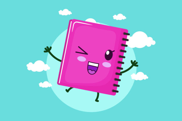 Back to School Book Kawaii Circle Cloud: A Versatile Digital Asset for Creators and Educators