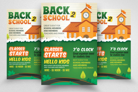 Back to School Flyer Template PSD