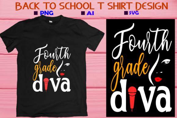 Celebrate the New School Year with the Perfect Fourth Grade Diva T-Shirt Design