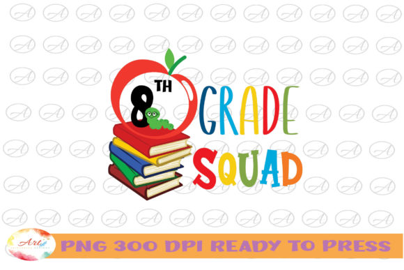 Eighth Grade 8th Hello Back to School Digital Design