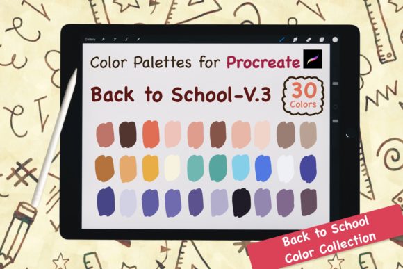 Evaluating Procreate Color Palettes-BackToSchool V3 for Your iPad Artwork