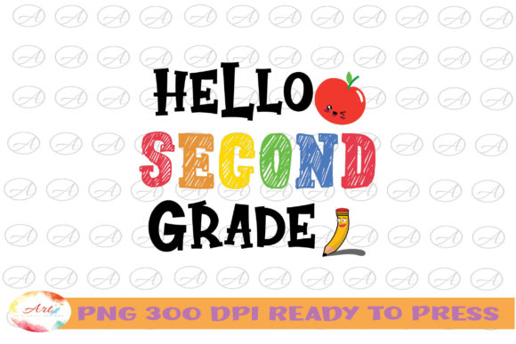 Hello Second 2nd Grade Back to School: A Versatile Digital Design for Creators