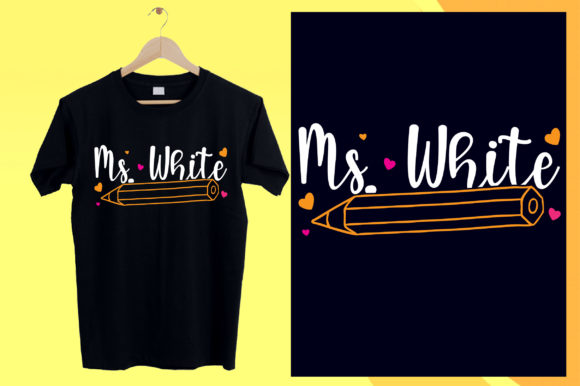 Ms. White T-Shirt Design, Back to School: A Versatile Vector Resource for Creators and Educators