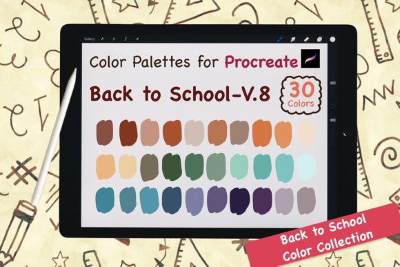 Procreate Color Palettes – BackToSchool V8: A Practical Set for Efficient Digital Illustration