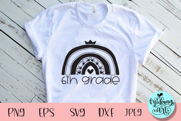 Sixth Grade SVG for Back to School Crafts
