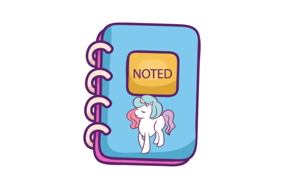 Unicorn Back to School Stickers Book SVG