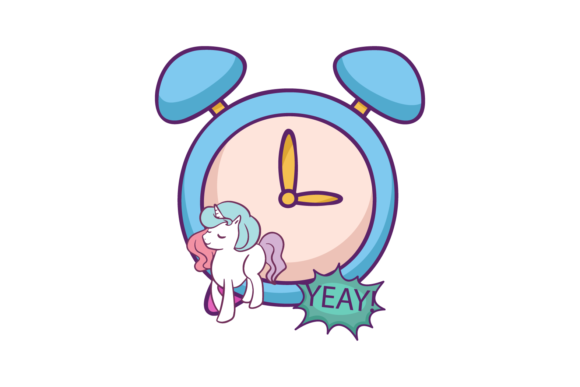 Unicorn Back to School Stickers Clock: A Versatile Design Asset for Your Projects